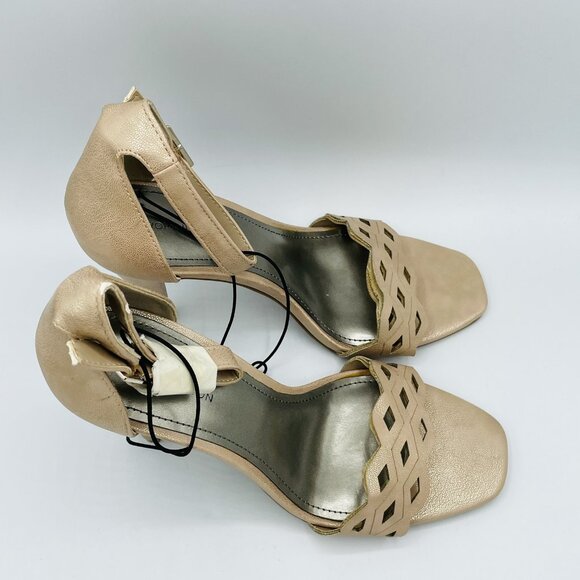 Worthington Shoes Womens Size 7 Rose Metalic High Heels Stiletto Ankle Strap - Picture 3 of 10